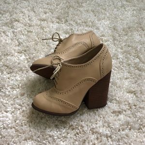 Tan Chunky Heels